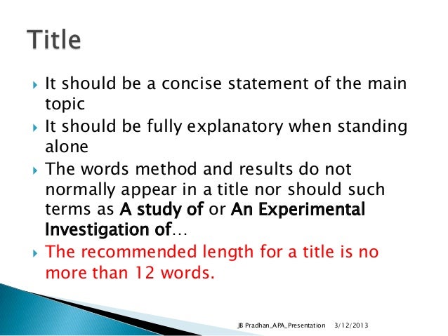 what is a thesis statement in apa