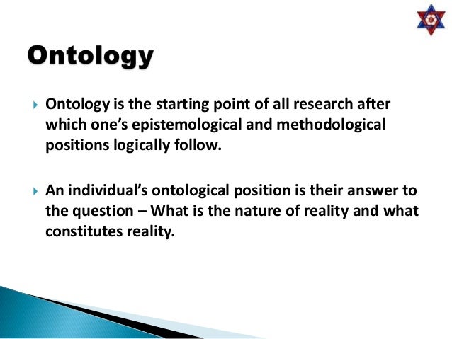 Ontology epistemology thesis