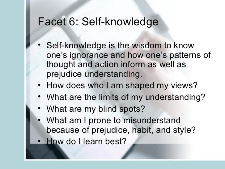 The six facets of understanding