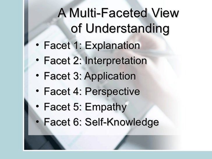 The six facets of understanding