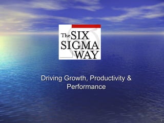 1
Driving Growth, Productivity &Driving Growth, Productivity &
PerformancePerformance
 