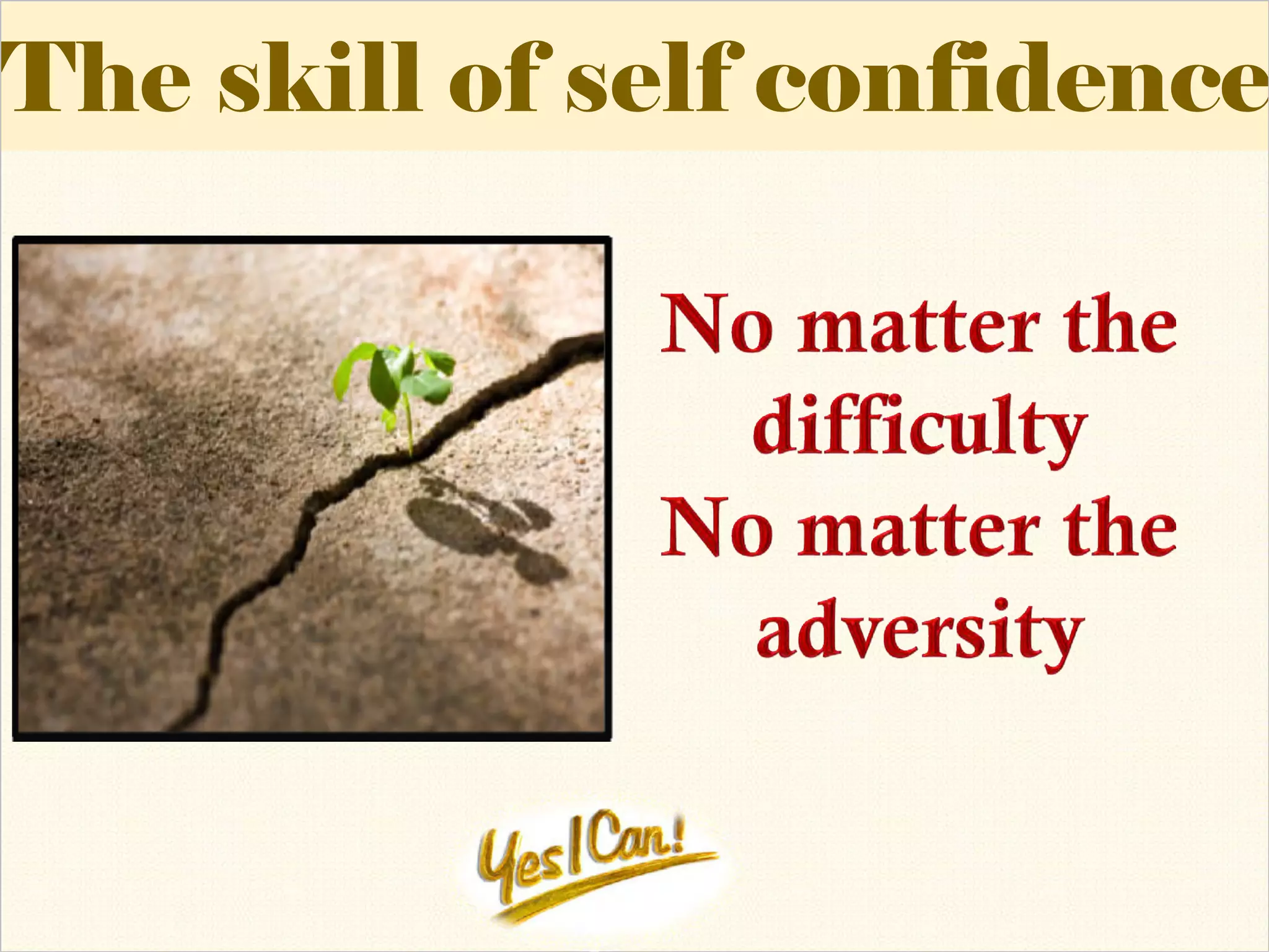 The skill of self confidenceThe skill of self confidenceThe skill of self confidence
 