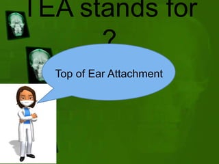 TEA stands for
?
Top of Ear Attachment
 