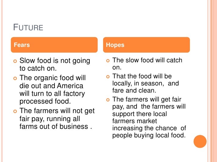 The slow food movement