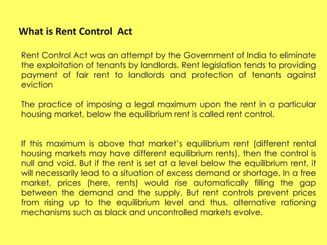 The slum areas (improvement and clearance) ACT1956+Rent control | PPTX ...