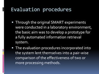 The smart retrieval experiment | PPTX