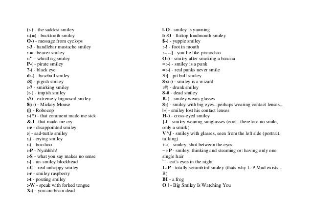 the smiley dictionary