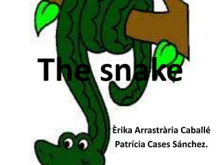 The snake
    Èrika Arrastrària Caballé
     Patrícia Cases Sánchez.
 