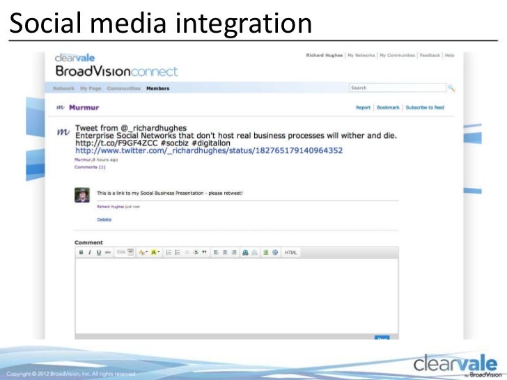 The Social Facade - Integrating Social Media into Internal The Social Facade - Integrating Social Media into Internal