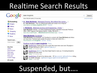 Realtime Search Results Suspended, but…. 