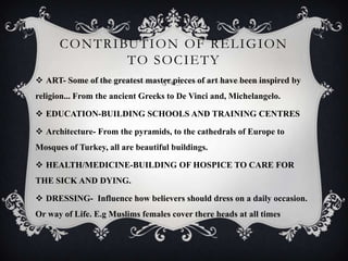 The social institution of religion | PPTX
