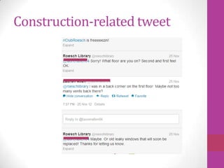 Construction-related tweet
 