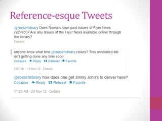 Reference-esque Tweets
 