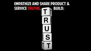 EMPATHIZE AND Share PRODUCT &
SERVICE TruthS,
BUILD: