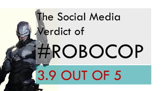 The Social Media
Verdict of

#ROBOCOP
3.9 OUT OF 5

 