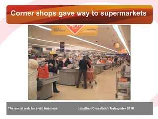 Corner shops gave way to supermarkets 