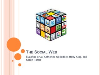 THE SOCIAL WEB
Suzanne Cruz, Katherine Goedderz, Holly King, and
Karen Porter

 