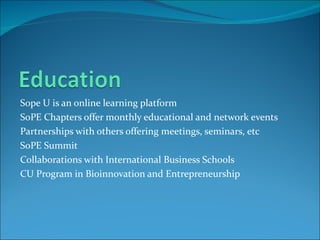 Sope Net The Society Of Physician Entrepreneurs (So Pe) | PPT