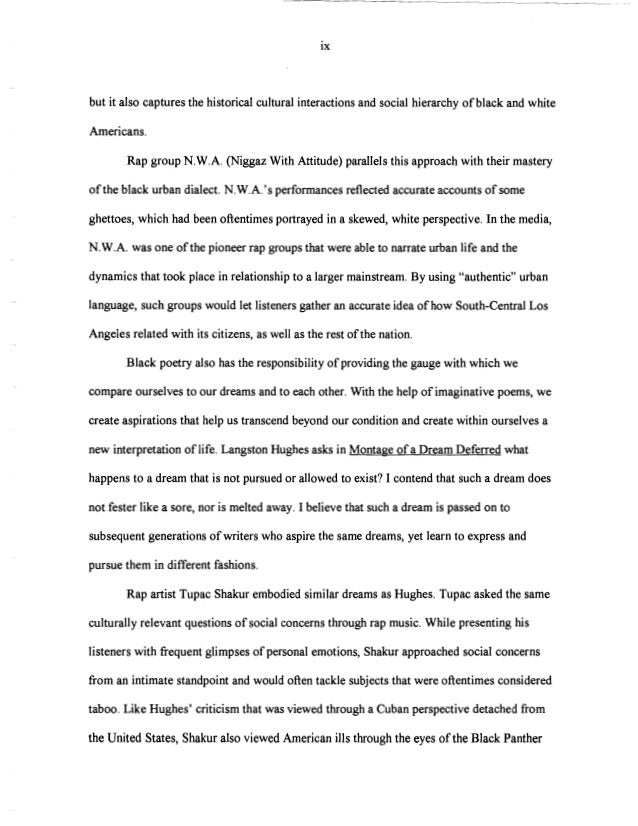 The Socio Political Influence Of Rap Music As Poetry In The Urban