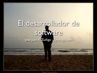 El desarrollador de
     software
  José Juan R. Zuñiga - SynergyJ.com
 