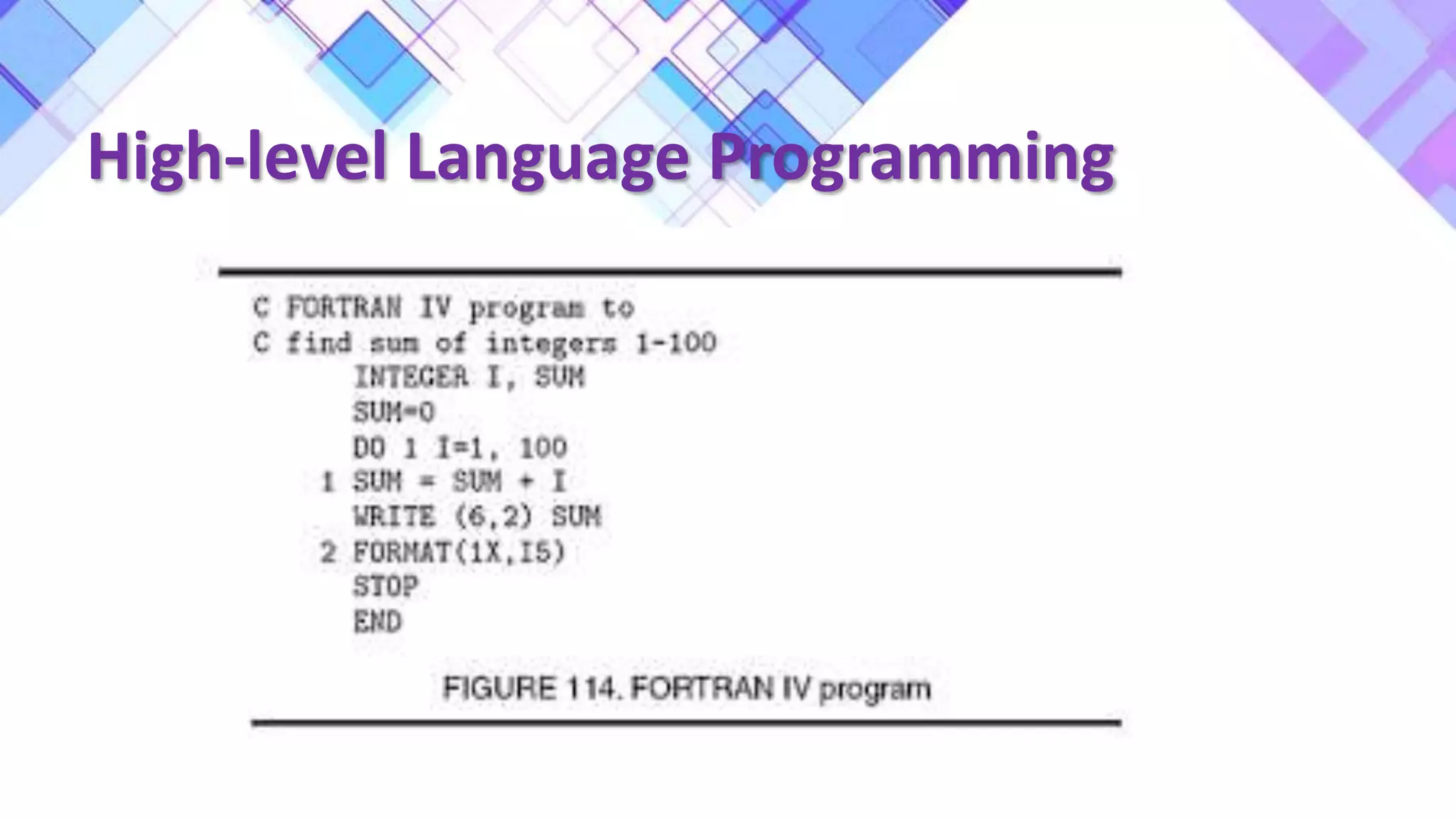 High-level Language Programming
 