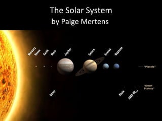 The Solar System by Paige Mertens   
