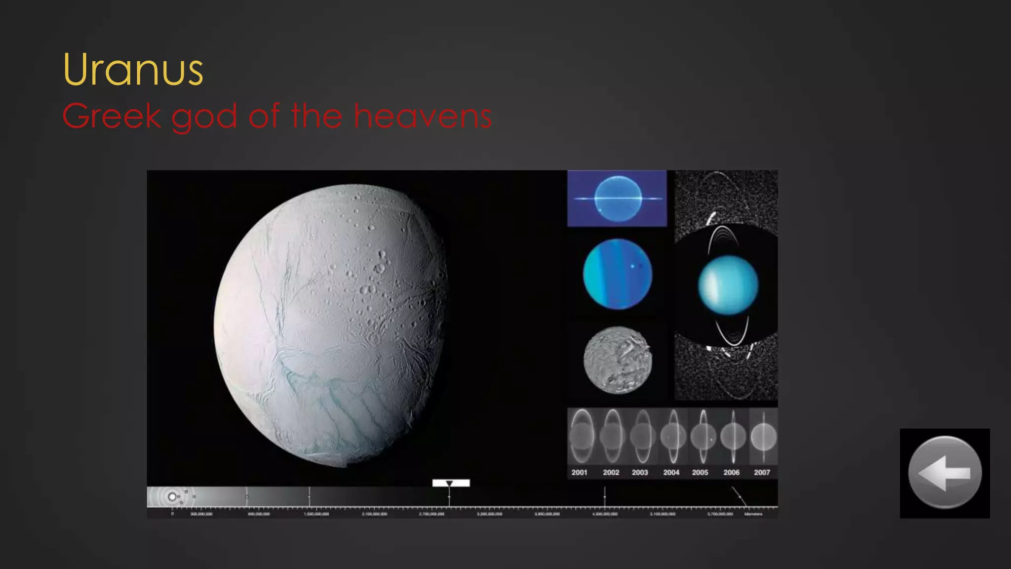 Uranus
Greek god of the heavens
 