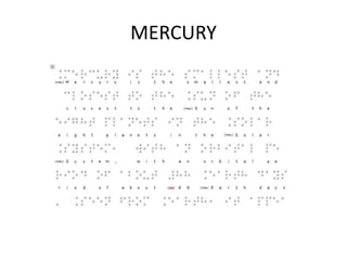 MERCURY
 