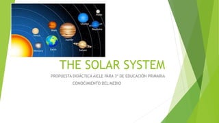 THE SOLAR SYSTEM
PROPUESTA DIDÁCTICA AICLE PARA 3º DE EDUCACIÓN PRIMARIA
CONOCIMIENTO DEL MEDIO
 