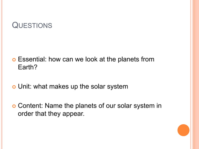 The solar system group 3 (1) | PPT