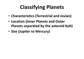 The Solar System Chapter 8