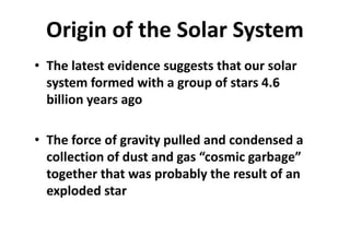 The Solar System Chapter 8