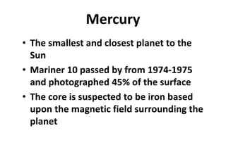The Solar System Chapter 8