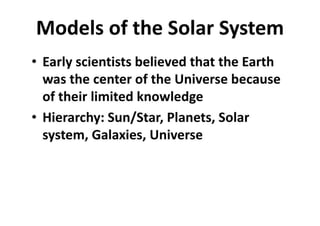 The Solar System Chapter 8