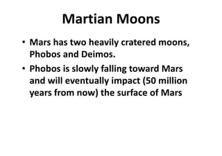 The Solar System Chapter 8