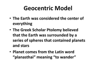 The Solar System Chapter 8