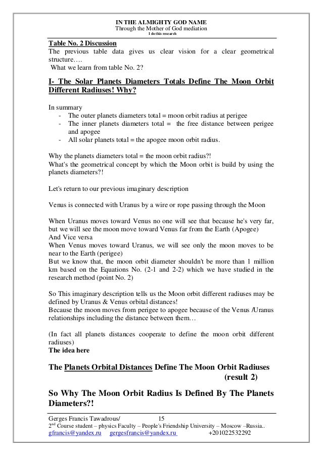 The Solar System Geometry Part 2