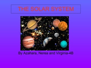 THE SOLAR SYSTEM By Azahara, Nerea and Virginia-4B 