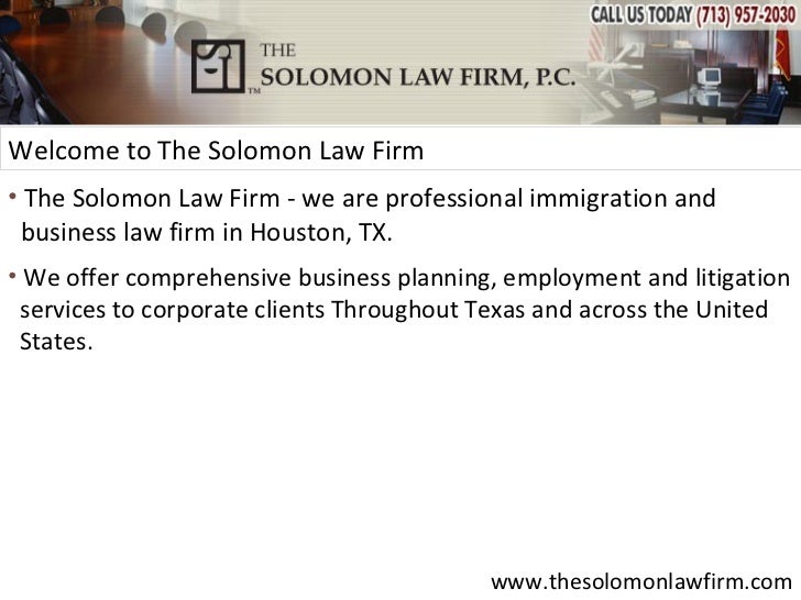 The Solomon Law Firm, P.C Immigration & Business Law Firm in Houston, TX