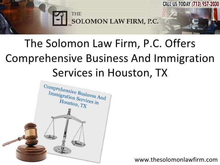 The Solomon Law Firm, P.C. Offers Comprehensive Business And