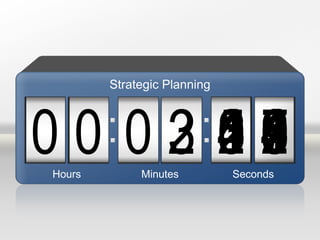 09000 3 87654321520 04 98765432103 9876543210987654321021 987654321098765432100Hours Minutes Seconds
Strategic Planning
 