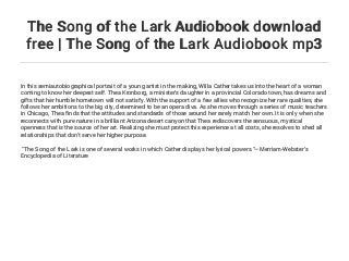 the song of lark the song of lark