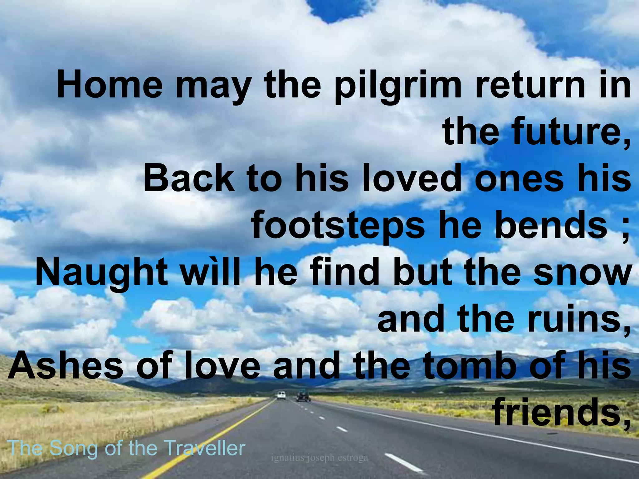 The song of the traveller bu jose rizal PPTX
