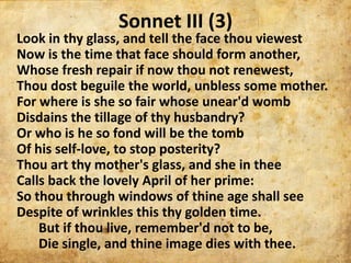 Sonnet XVIII (18)
Shall I compare thee to a summer's day?
Thou art more lovely and more temperate:
Rough winds do shake th...