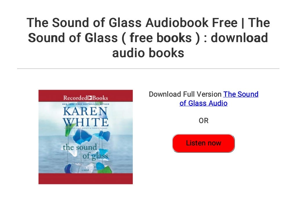 The Sound of Glass Audiobook Free The Sound of Glass ( free books