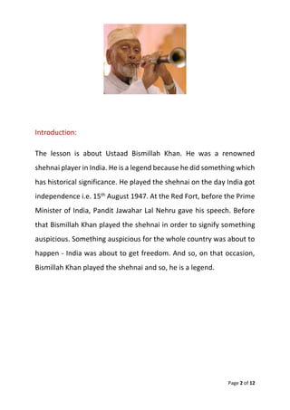 bismillah khan biography in english pdf