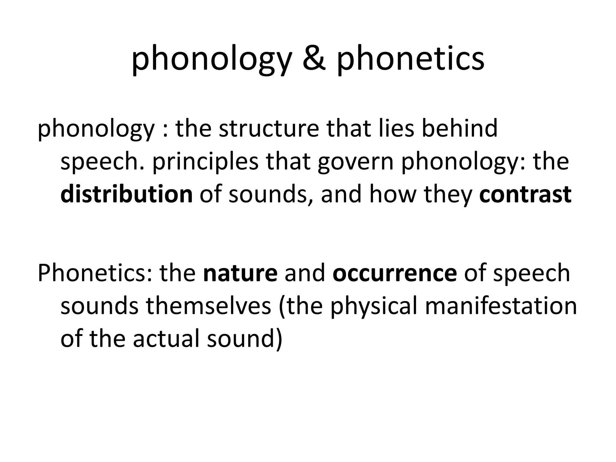 The sound structure of english | PPTX