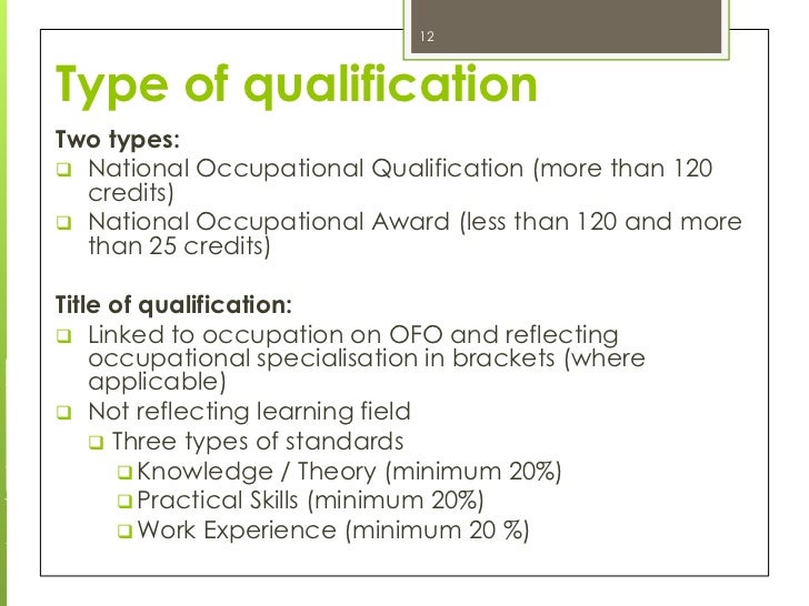 The South African Qualifications Framework