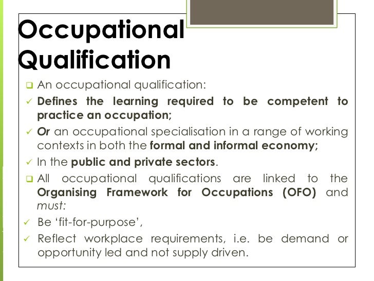 The South African Qualifications Framework