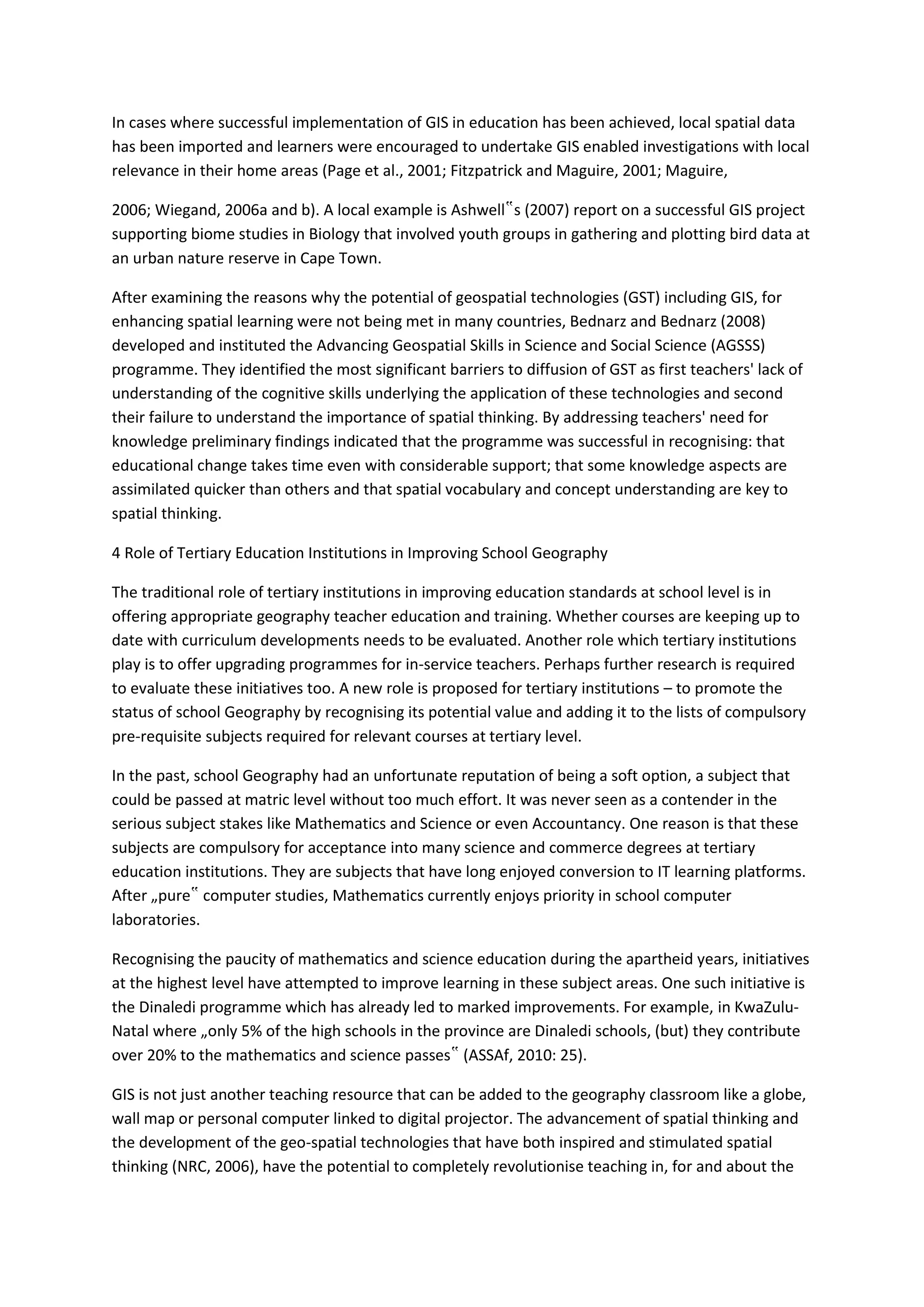The south african school geography classroom | DOCX